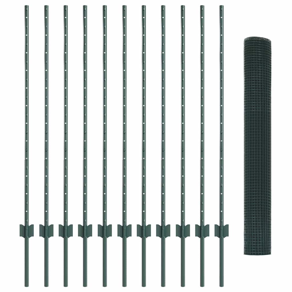 Recinzione in rete saldata con pali 25 x 1,2 m