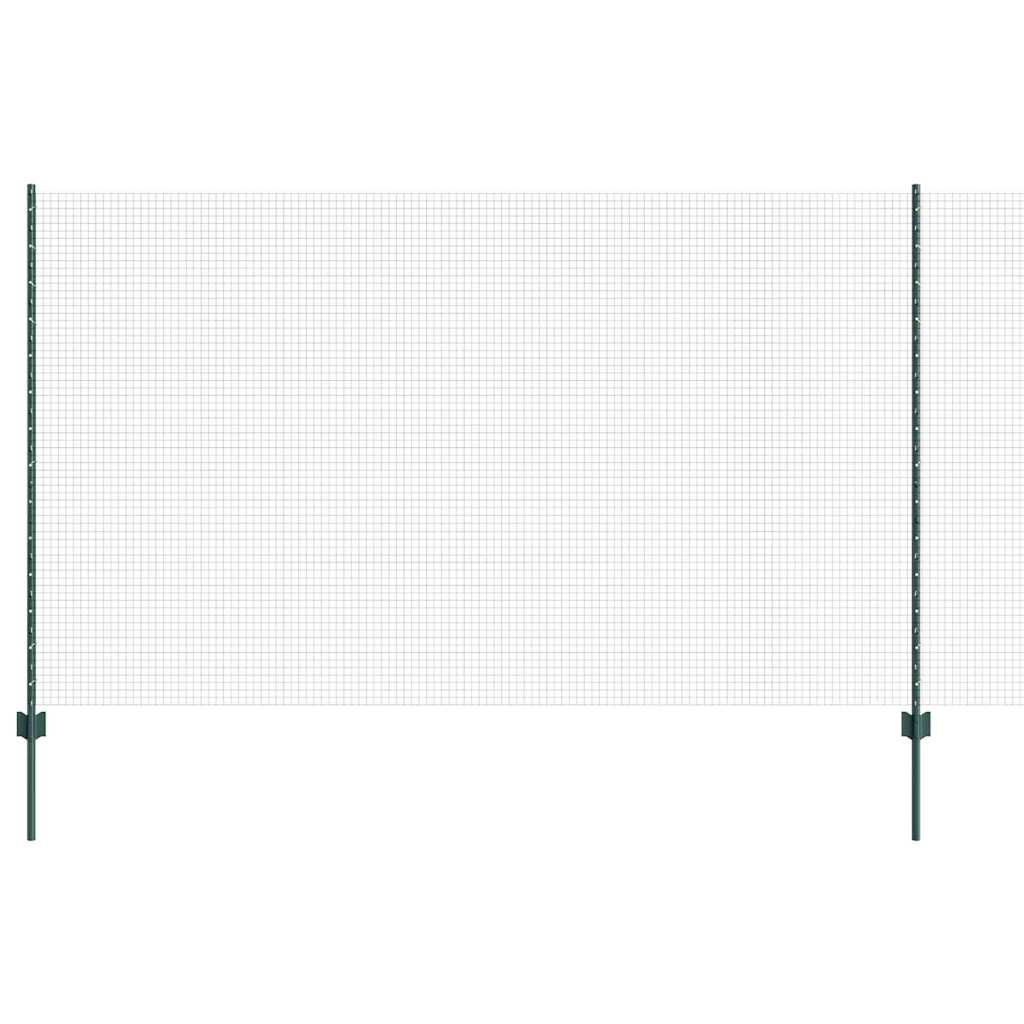 Recinzione in rete saldata con palo 25 x 1,4 m - Acciaio rivestito PVC verde