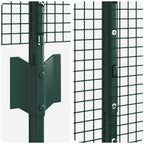 Recinzione in rete saldata zincata 25 x 1,5 m con pali