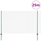Recinzione in rete saldata con palo 25 x 1,6 m - Acciaio rivestito PVC verde