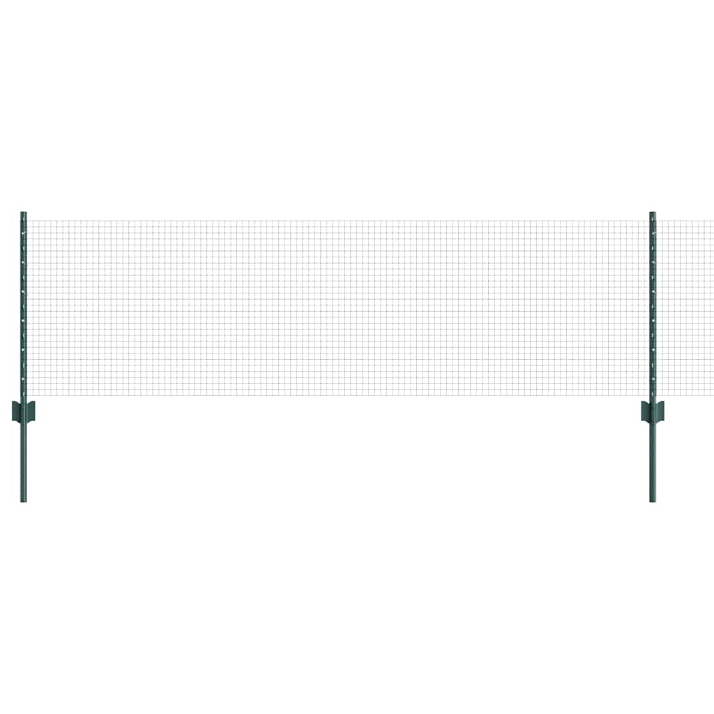 Recinzione in rete saldata con palo 50 x 0,6 m - Acciaio rivestito PVC verde