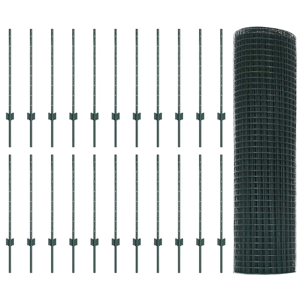 Recinzione in rete saldata con pali 50 x 0,8 m