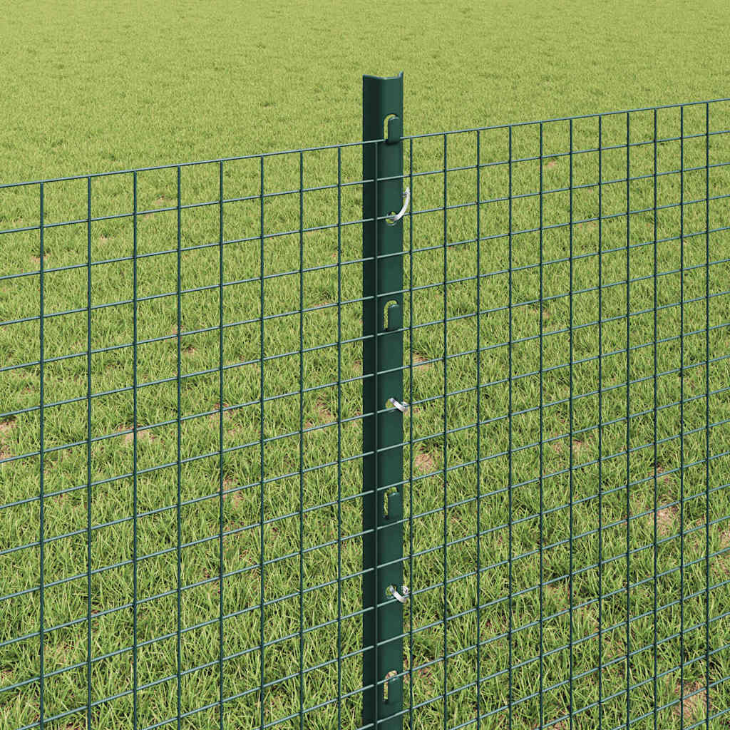 Recinzione in rete saldata con pali 50 x 0,8 m - Acciaio rivestito PVC verde