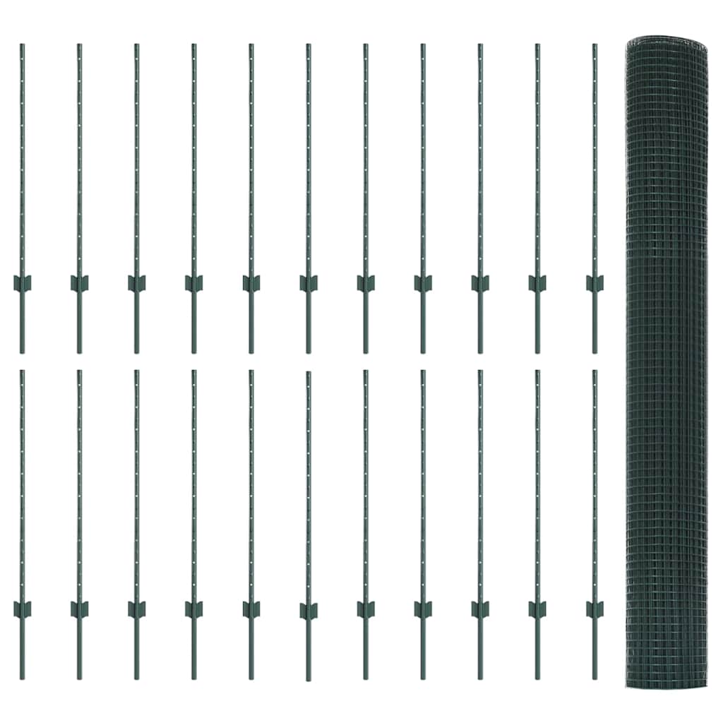 Recinzione in rete saldata con palo 50 x 1 m (P x H)