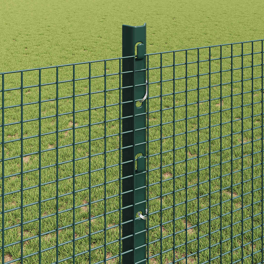 Recinzione in rete saldata con palo 50 x 1,2 m - Acciaio rivestito PVC verde