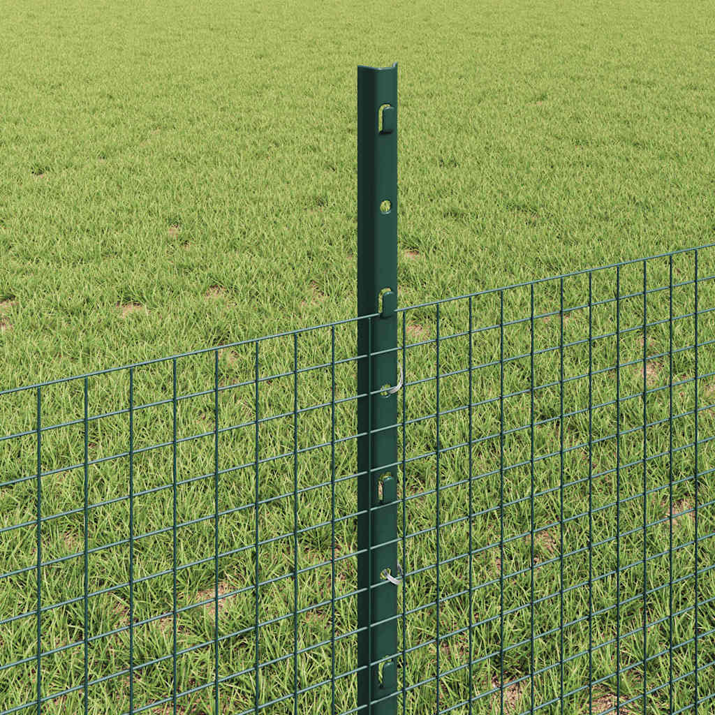Recinzione in rete saldata con palo 100 x 0,5 m - Acciaio rivestito PVC Verde