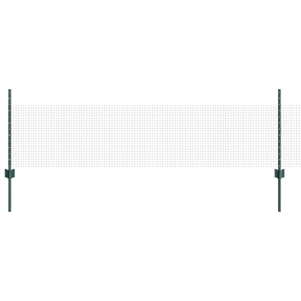 Recinzione in rete saldata con palo 100 x 0,5 m - Acciaio rivestito PVC Verde