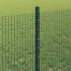 Recinzione in rete saldata con palo 100 x 0,6 m - Acciaio rivestito PVC verde