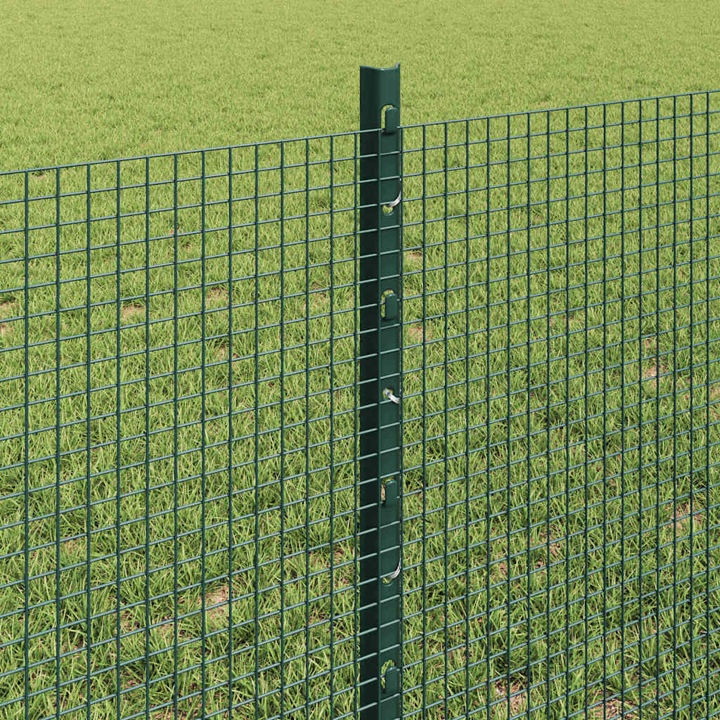 Recinzione in rete saldata con palo 100 x 0,6 m - Acciaio rivestito PVC verde