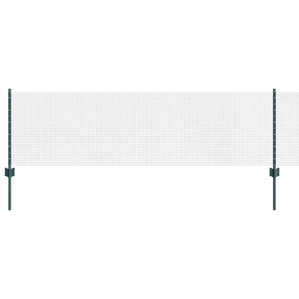 Recinzione in rete saldata con palo 100 x 0,6 m - Acciaio rivestito PVC verde