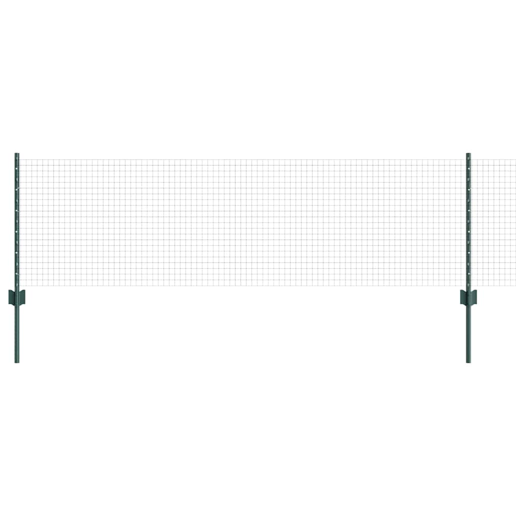 Recinzione in rete saldata con palo 100 x 0,6 m - Acciaio rivestito PVC verde