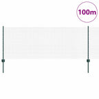 Recinzione in rete saldata con palo 100 x 0,8 m - Acciaio rivestito PVC Verde
