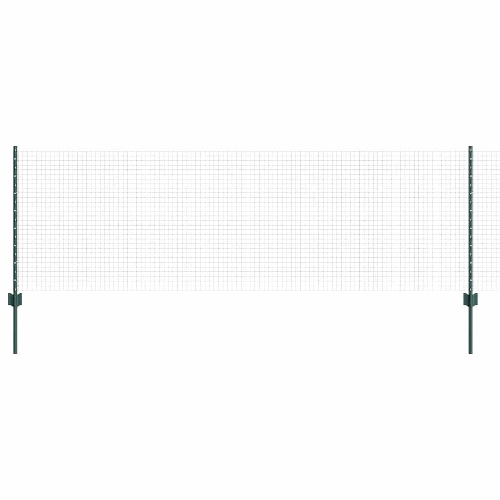 Recinzione in rete saldata con palo 100 x 0,8 m - Acciaio rivestito PVC verde