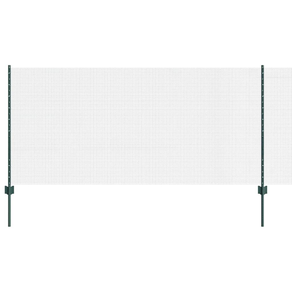 Recinzione in rete saldata con palo 100 x 1 m (L x H) - Acciaio rivestito PVC verde