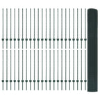 Recinzione in rete saldata con palo 100 x 1 m (L x H) - Acciaio rivestito PVC verde