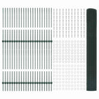 Recinzione in rete saldata con pali 100 x 1 m - Acciaio rivestito PVC verde