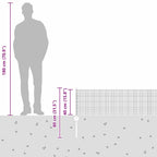 Recinzione in rete saldata con palo 10 x 0,4 m