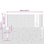 Recinzione in rete saldata con palo 10 x 0,4 m