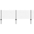 Recinzione in rete saldata con palo 10 x 0,4 m - Acciaio rivestito PVC grigio