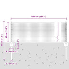 Recinzione in rete saldata con palo 10 x 0,4 m - Acciaio rivestito PVC grigio