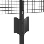 Recinzione in rete saldata con palo 10 x 0,8 m - Acciaio rivestito PVC grigio