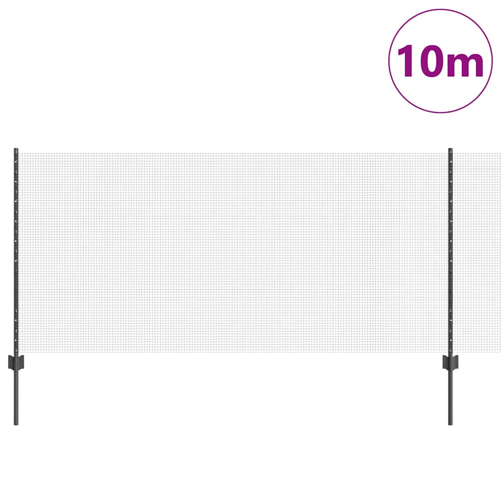 Recinzione in rete saldata con pali 10 x 1 m