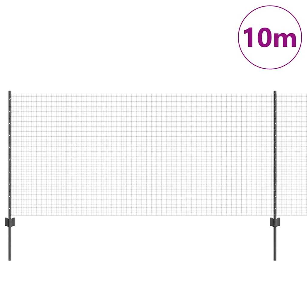 Recinzione in rete saldata con palo 10 x 1 m (L x H)