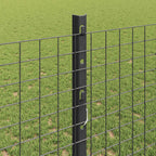 Recinzione in rete saldata con palo 10 x 1,2 m - Acciaio rivestito PVC grigio