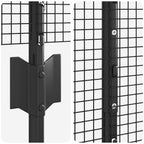 Recinzione in rete saldata con palo 10 x 1,4 m - Acciaio rivestito PVC grigio