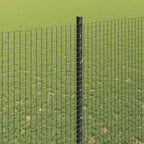 Recinzione in rete saldata con palo 10 x 1,5 m - Acciaio rivestito PVC grigio