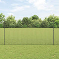 Recinzione in rete saldata con palo 10 x 1,5 m - Acciaio rivestito PVC grigio