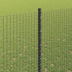 Recinzione in rete saldata con pali 10 x 1,5 m (L x H) - Acciaio zincato grigio