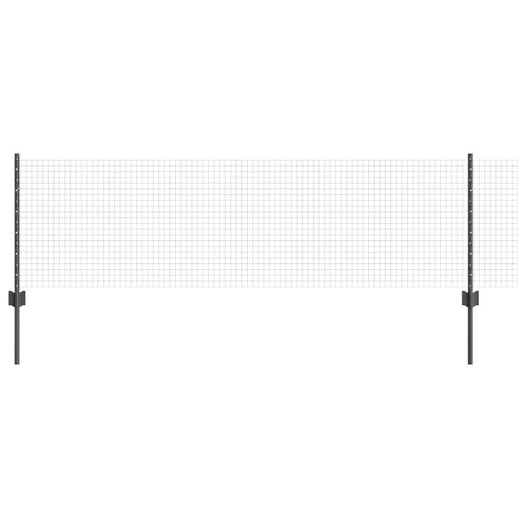 Recinzione in rete saldata con palo 25 x 0,6 m - Acciaio rivestito PVC grigio