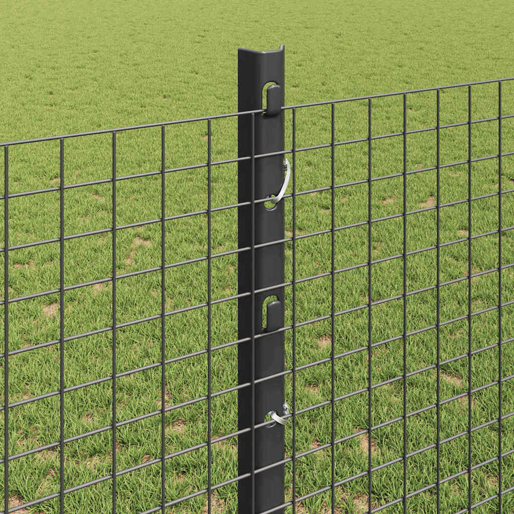 Recinzione in rete saldata con palo 25 x 1,2 m - Acciaio rivestito PVC grigio