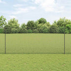 Recinzione in rete saldata zincata grigia 25 x 1,4 m con pali