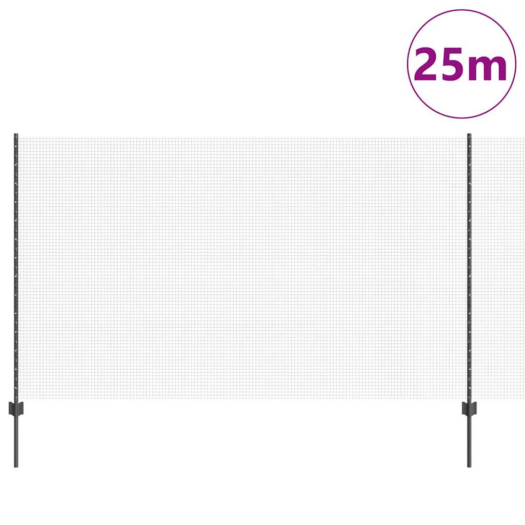 Recinzione in rete saldata con pali 25 x 1,4 m
