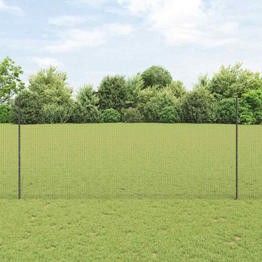 Recinzione in rete saldata con palo 25 x 1,4 m grigia