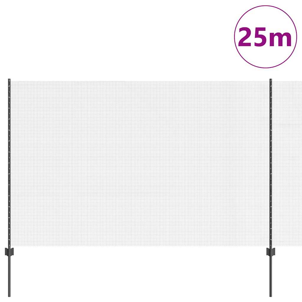 Recinzione in rete saldata con pali 25 x 1,5 m