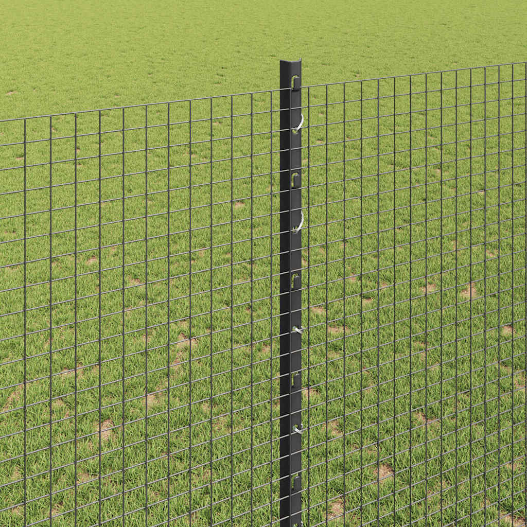 Recinzione in rete saldata con pali 25 x 1,5 m - Acciaio zincato grigio