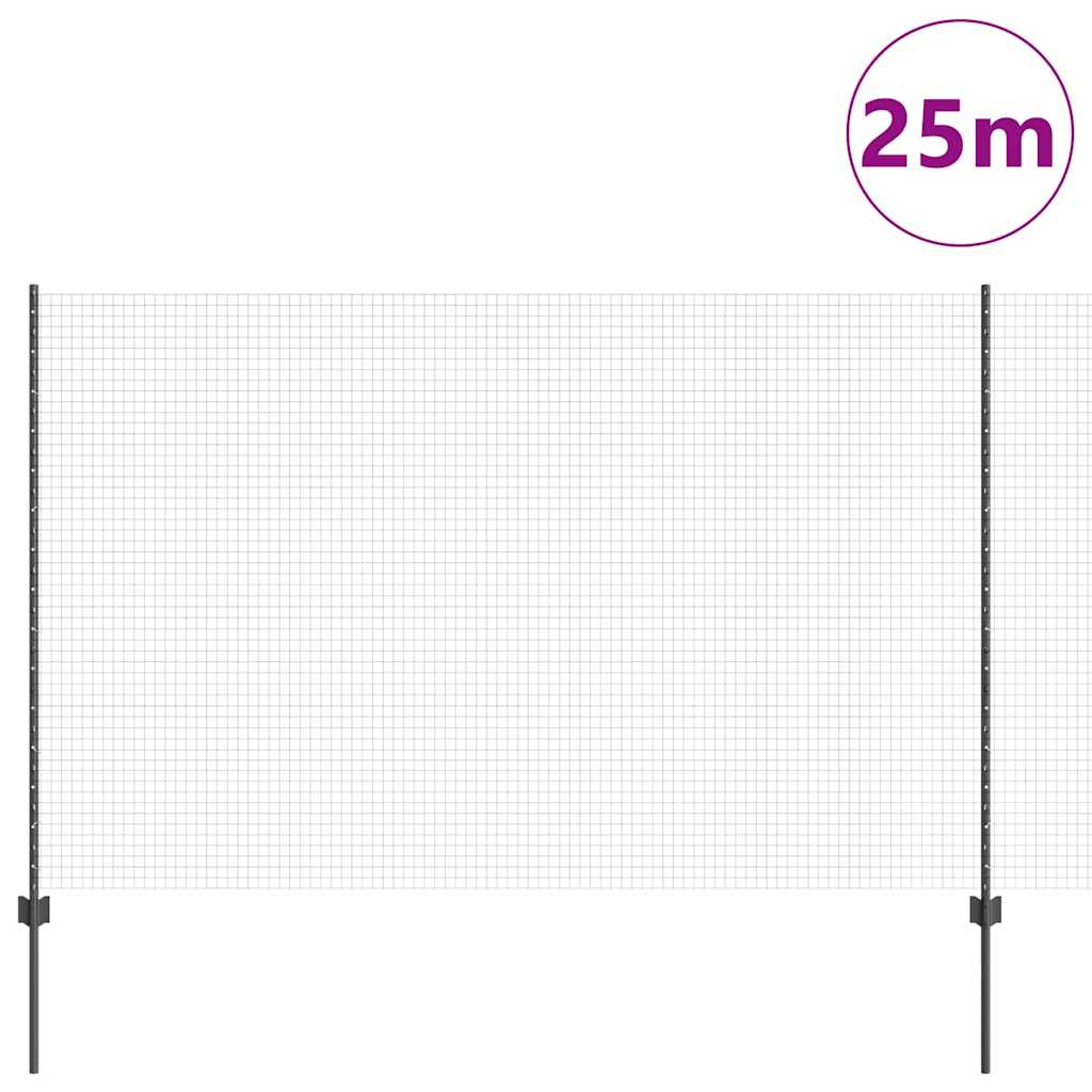 Recinzione in rete saldata con pali 25 x 1,5 m