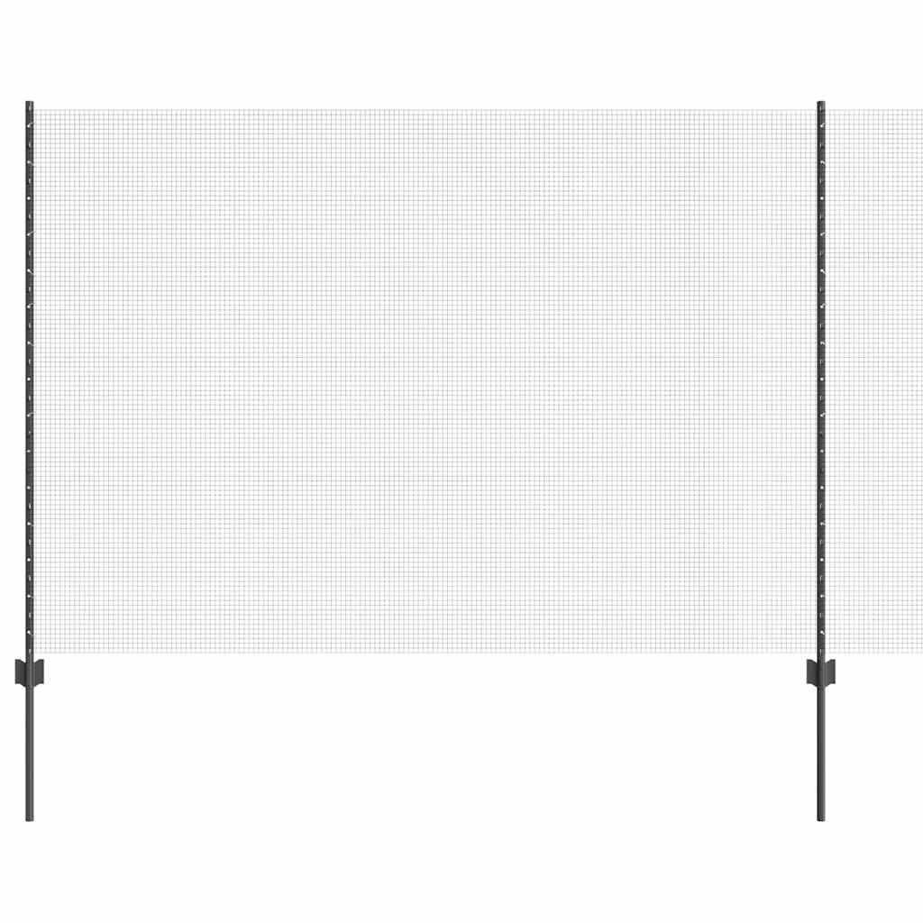 Recinzione in rete saldata con palo 25 x 1,6 m - Acciaio rivestito PVC grigio