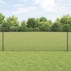 Recinzione in rete saldata con pali 50 x 0,8 m - Acciaio PVC grigio