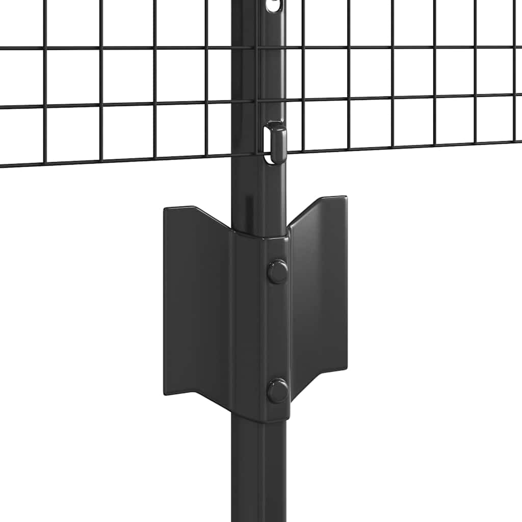 Recinzione in rete saldata con pali 50 x 0,8 m - Acciaio rivestito PVC grigio
