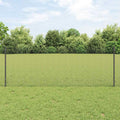 Recinzione in rete saldata con pali 50 x 0,8 m - Acciaio rivestito PVC grigio