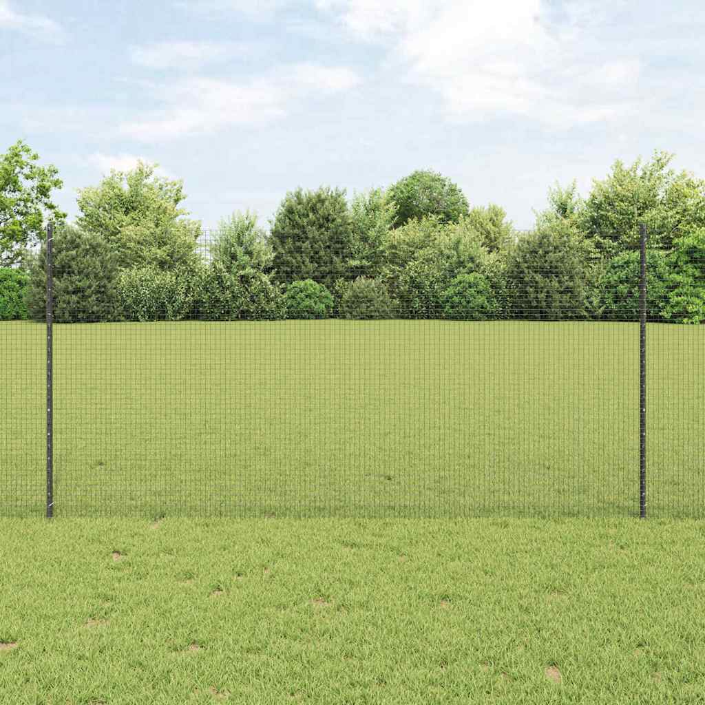 Recinzione in rete saldata con pali 50 x 1,2 m - Acciaio rivestito PVC grigio