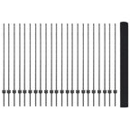 Recinzione in rete saldata zincata 50 x 1,4 m con pali