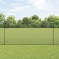 Recinzione in rete saldata con palo 50 x 1,5 m grigio acciaio PVC