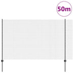 Recinzione in rete saldata con palo 50 x 1,5 m grigio acciaio PVC