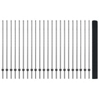 Recinzione in rete saldata con palo 50 x 1,5 m - Acciaio rivestito PVC grigio