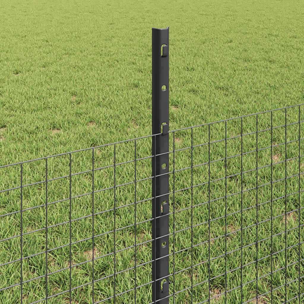 Recinzione in rete saldata con palo 100 x 0,5 m - Acciaio rivestito PVC grigio